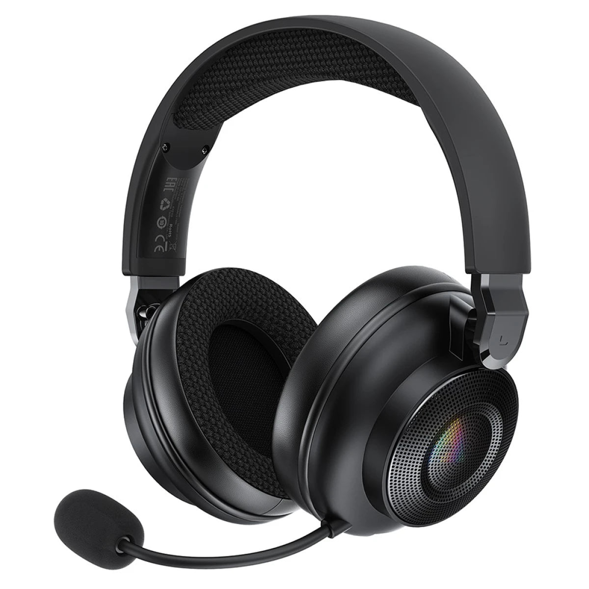 ACEFAST H15 Gaming Wireless Headset with Microphone 2.4G Bluetooth-compatible RGB Light Gaming Headphone - Black