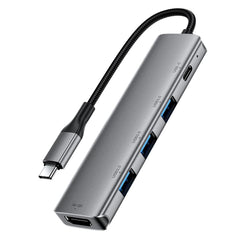 Acefast J16 5 In 1 Usb C Hub 4k Hd Pd 90w Fast Charging 5gbps Data Transfer Docking Station Gray