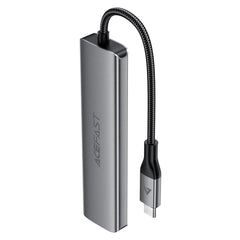 Acefast J18 6 In 1 Usb C Hub Hdmi 4k 60hz Hd Pd 90w Fast Charge Docking Station With Sd / Tf Card Slot Gray