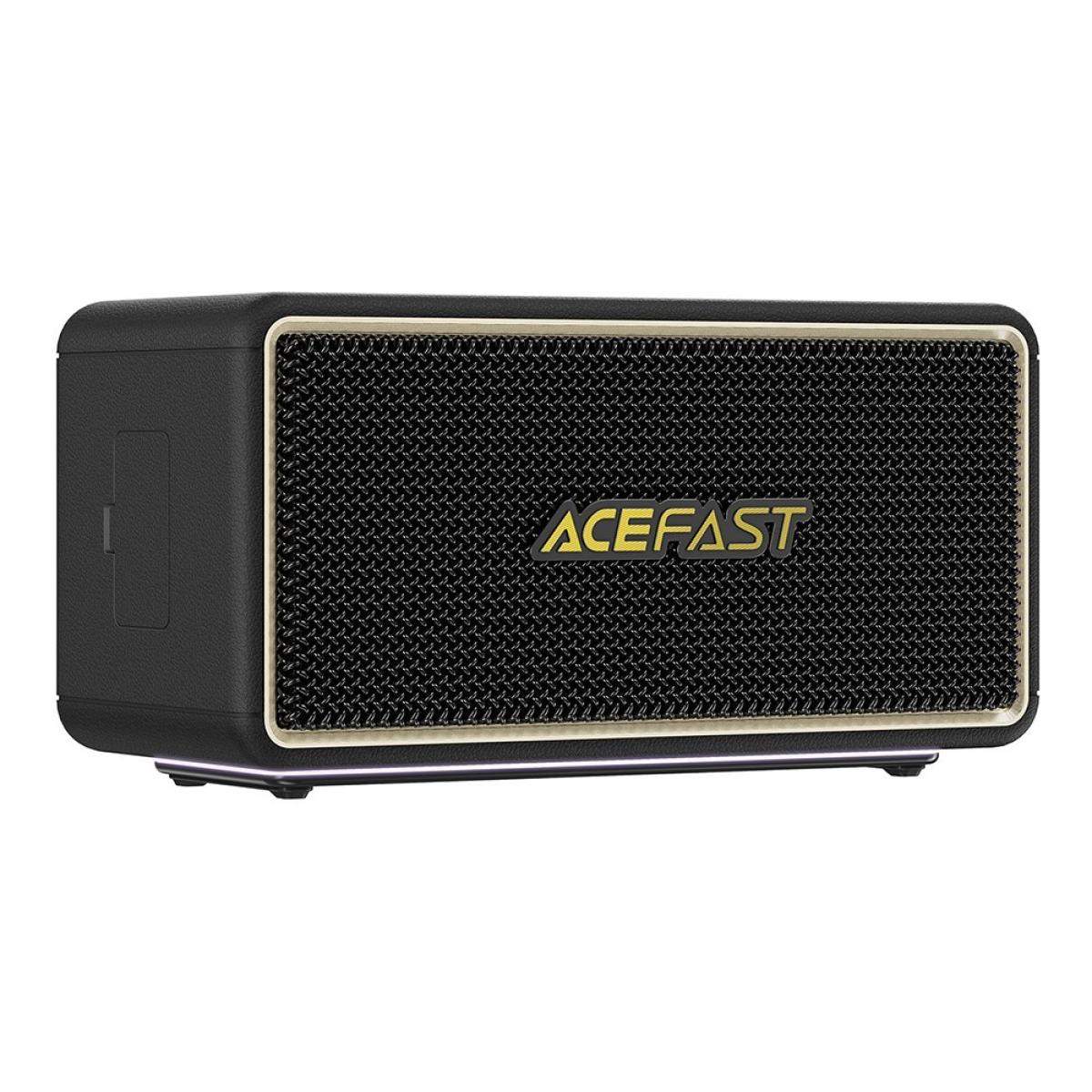 Acefast K3 Max Portable Bluetooth Compatible Speaker Stereo Sound Ipx6 Waterproof Loudspeaker Up To 20 Hours Of Playtime Black