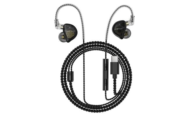ACEFAST L11 USB - C HiFi Wired Earphones Detachable Cable with Microphone for Audio - Black