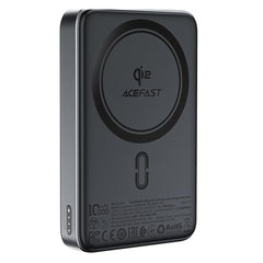 Acefast M11 10000mah Qi2 15w Magnetic Wireless Charging Power Bank Fast Charging For Iphone 16/15 Usb C Pd30w Extra Battery Travel Black