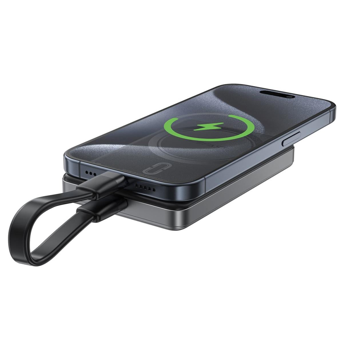 Acefast M12 Pd 20w 10000mah Power Bank Magnetic Wireless Charging External Battery Black