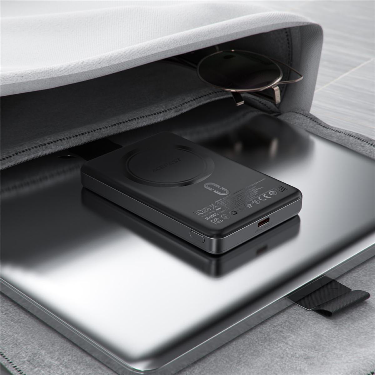 Acefast M12 Pd 20w 10000mah Power Bank Magnetic Wireless Charging External Battery Black