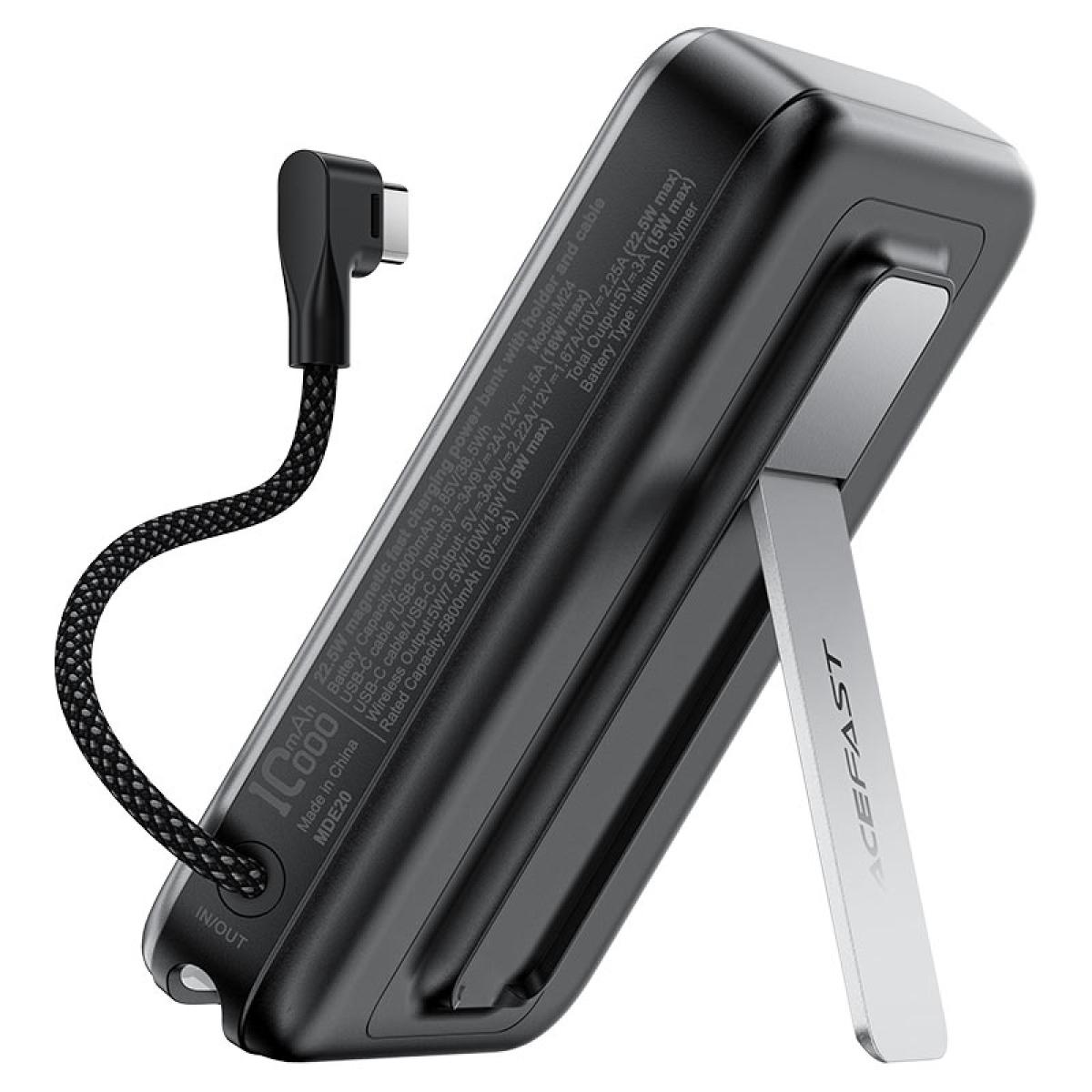 Acefast Magnetic Wireless 22.5w Fast Charging Power Bank 10000mah for Iphone 16 15 Pro Max Portable Battery with USB - C Cable for Travel