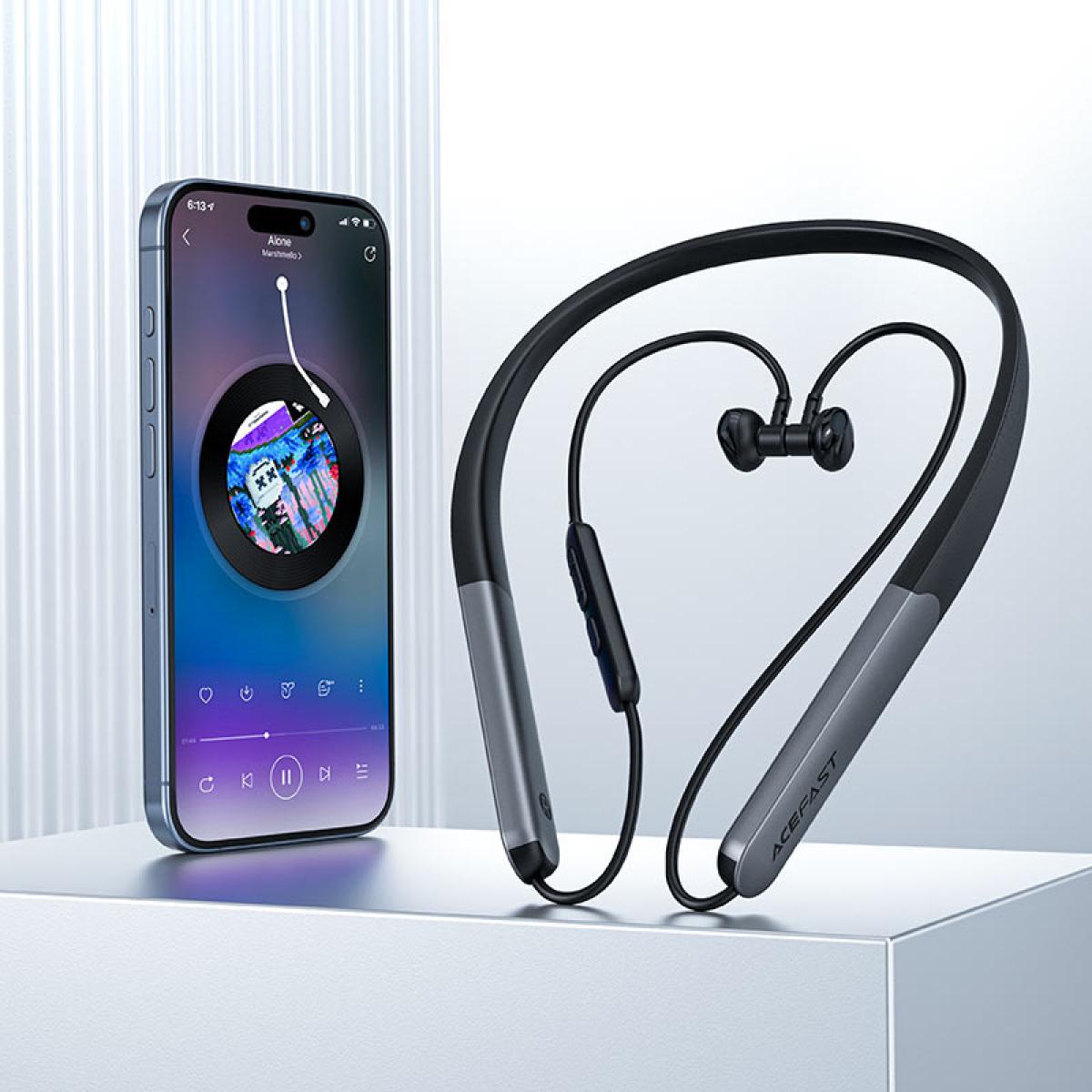 Acefast N1 Enc Calling Noise Reduion Neckband Wireless Headphones Hifi Stereo Neckband Music Earphone with Microphone