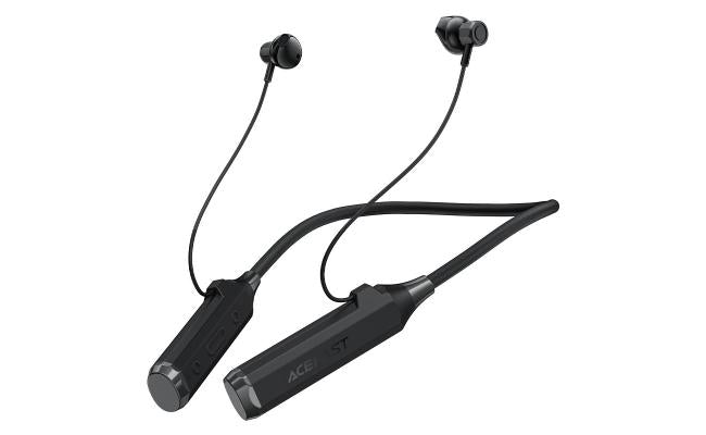 Acefast N6 Bluetooth 5.4 Wireless Neckband Earphones 120h Music Time In Ear Magnetic Sport Earbuds Game Low Latency Supoort Tf Card Black