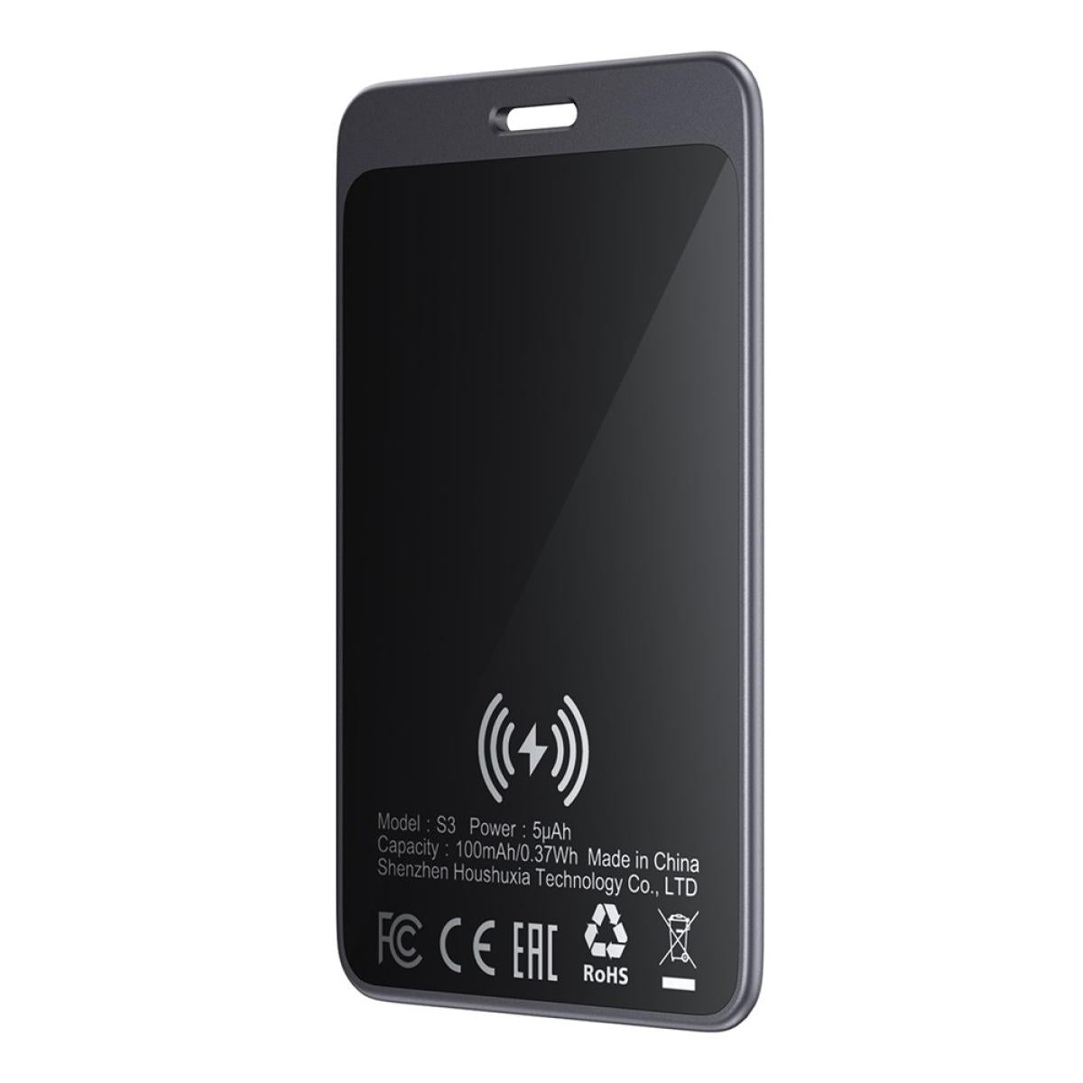 ACEFAST S3 Metal Card Shaped Tag Smart Finder Ultra - Thin Bluetooth - compatible Tracker for iOS - Black