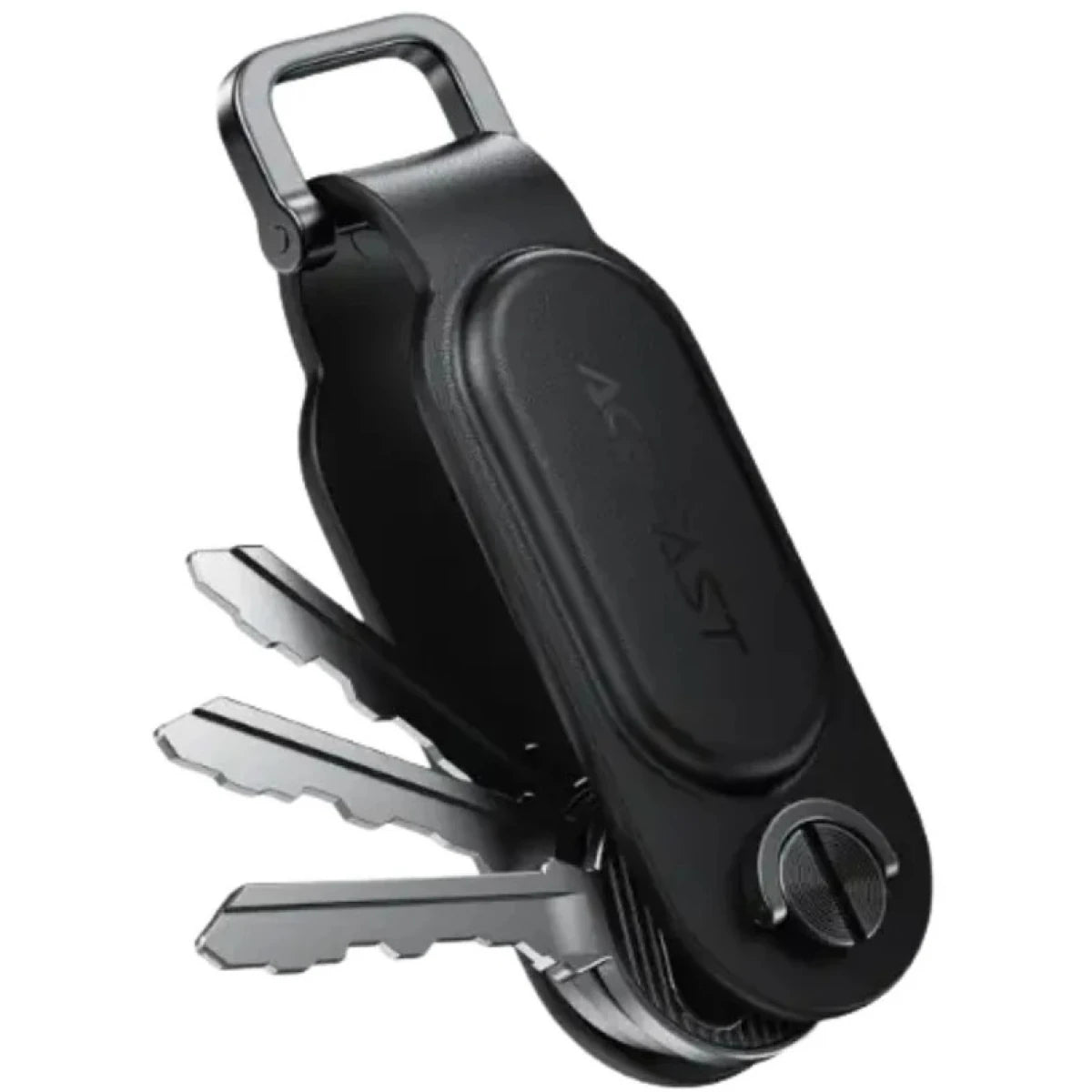 ACEFAST S4 Keychain Tracker - Apple Find My Anti - Loss Alerts Anti - Tracking PU Leather Share with 5 Devices - Black