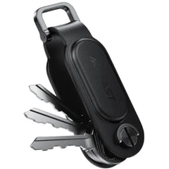 ACEFAST S4 Keychain Tracker - Apple Find My Anti - Loss Alerts Anti - Tracking PU Leather Share with 5 Devices - Black
