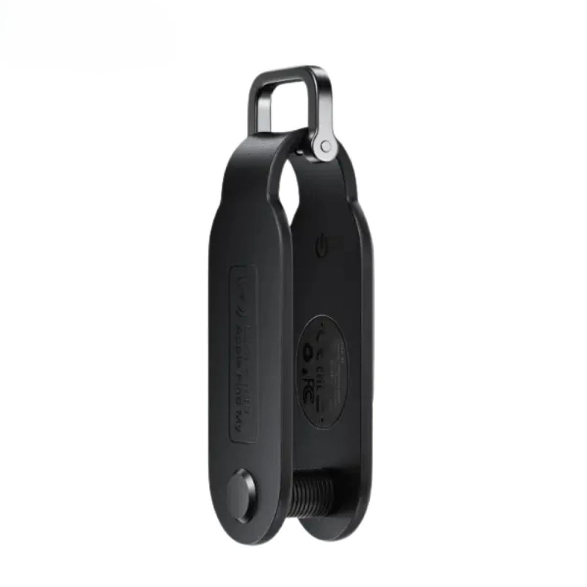 ACEFAST S4 Keychain Tracker - Apple Find My Anti - Loss Alerts Anti - Tracking PU Leather Share with 5 Devices - Black