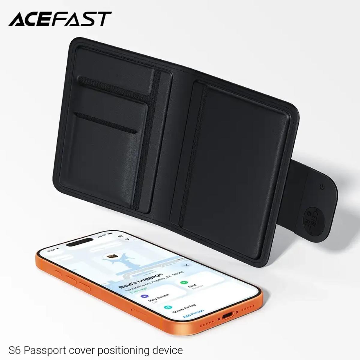 ACEFAST S6 Passport Cover Positioning Device Works with Apple Find My - Black ACEFAST S6 Passport Cover Positioning Device Works with Apple Find My - Black