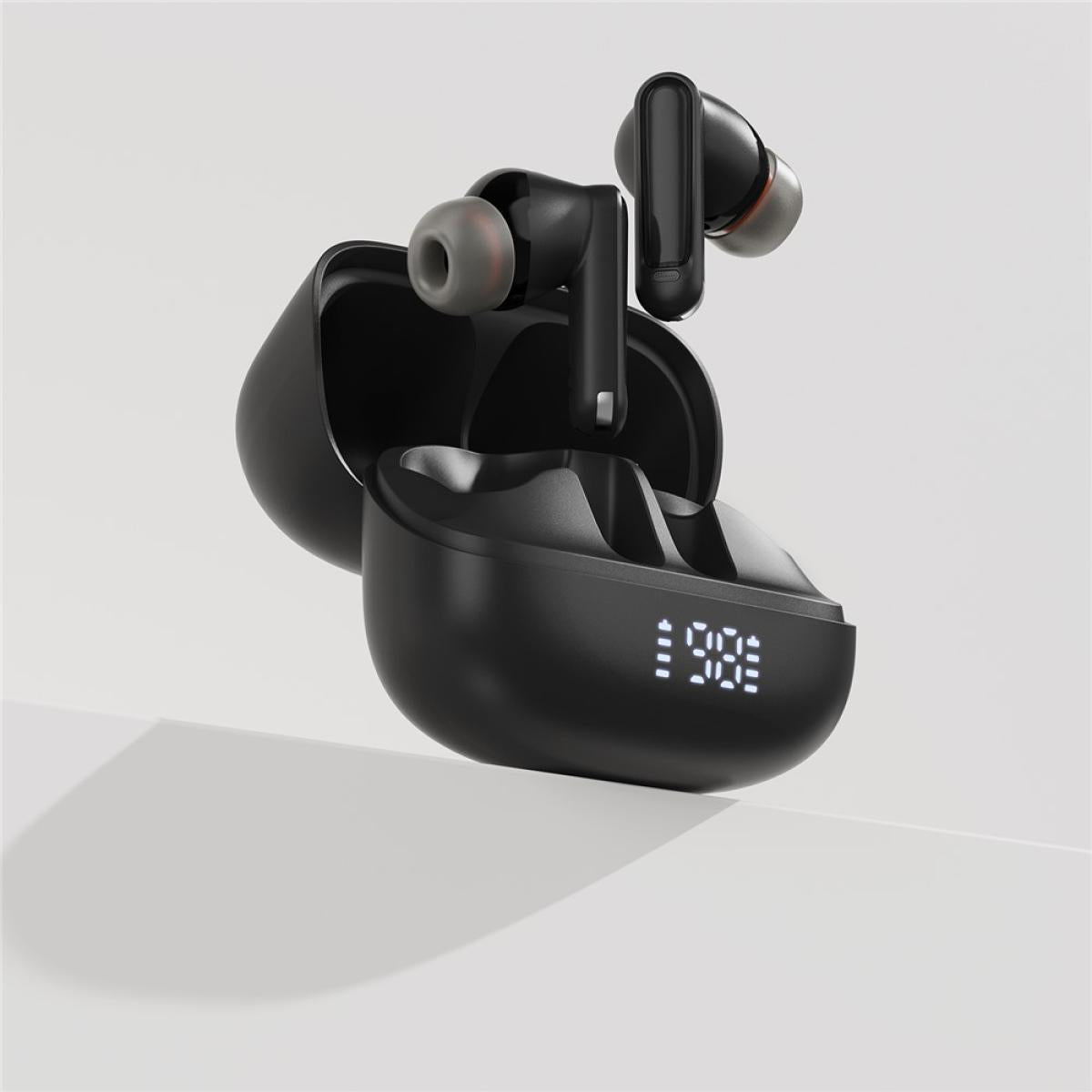 ACEFAST W1 TWS Bluetooth - compatible Earbuds Active Noise Cancellation ANC ENC Earphone Up to 8 hours - Black