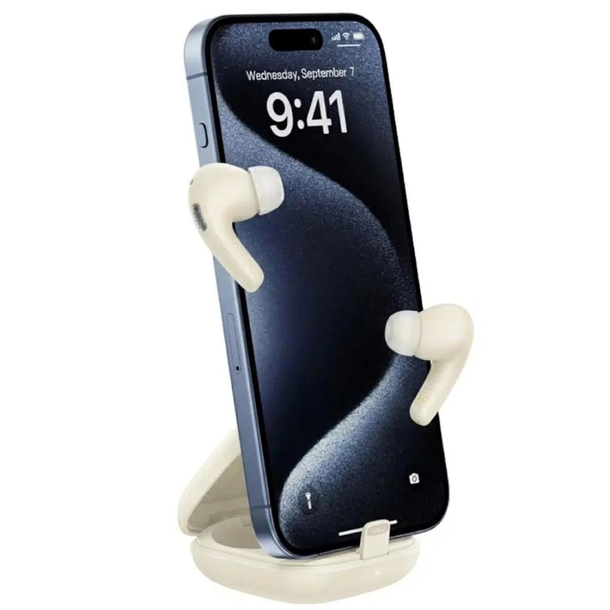 ACEFAST W4 TWS Bluetooth - Compatible Earphones In Ear IPX4 Waterproof Headset with Phone Stand Function Up to 7 hours - White