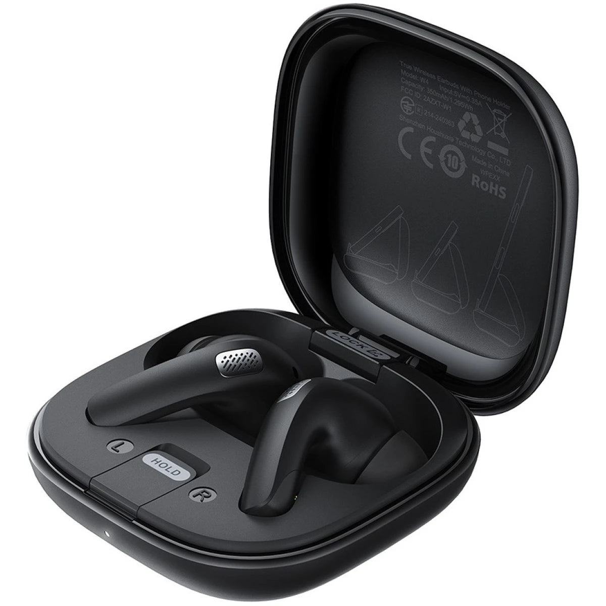 ACEFAST W4 TWS Bluetooth - Compatible Earphones In Ear IPX4 Waterproof Headset with Phone Stand Function Up to 7 hours - Black