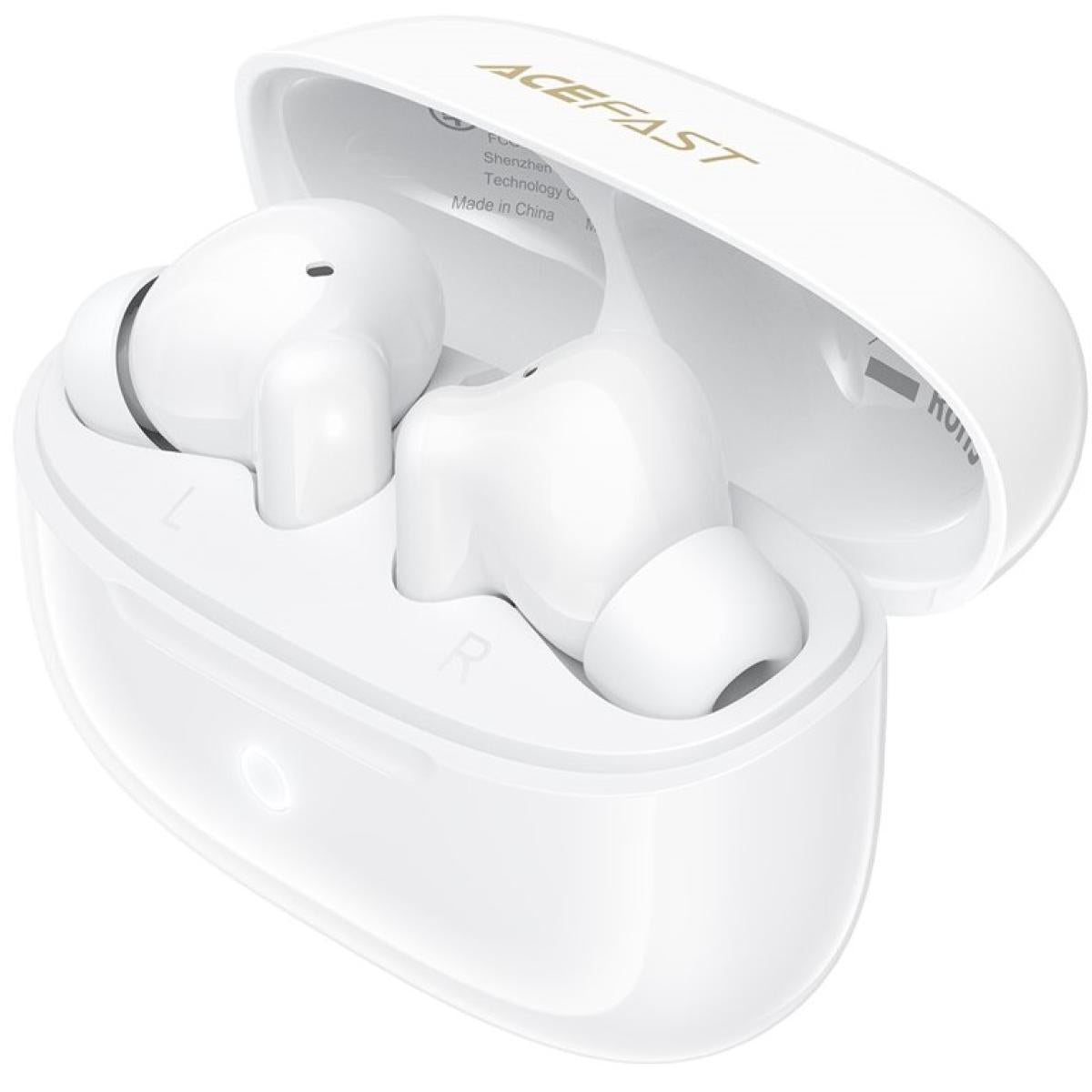 ACEFAST W7 Wireless Earbuds BT 6.0 TWS Low Latency Headset with 13mm Dynamic Speaker for Music/Calls – White