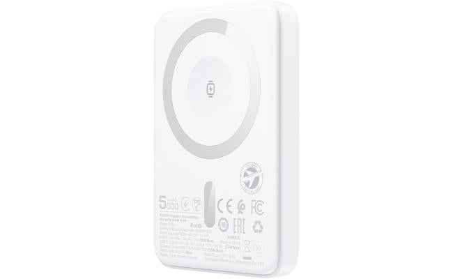 Acefast M25 5000mah 20w Magnetic Wireless Charging Power Bank Fast Charging for Iphone 16/15 USB - C PD20W Extra Battery Travel White
