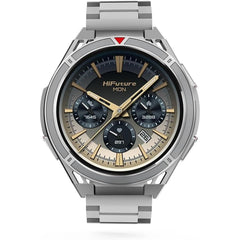 HiFuture ACTIVE Smartwatch with Dual Band GPS, 1.43" AMOLED Display, 7-Day Battery Life, Sleep & Heart Rate Health Tracking, IP68 Waterproof for Men & Women - Silver