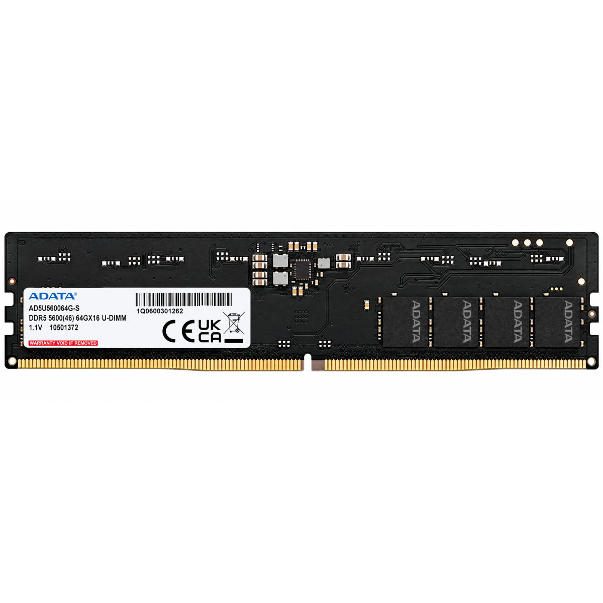 ADATA DDR5-5600 64GB (1x 64GB) U-DIMM Desktop Memory On-Die ECC