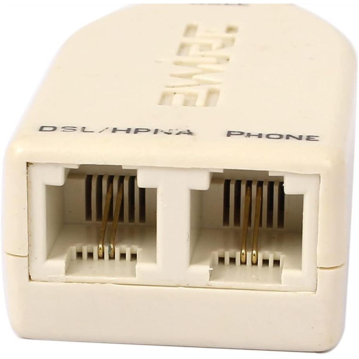 RJ11 6P2C Male to 2 Female Telephone Modem ADSL Splitter Filter