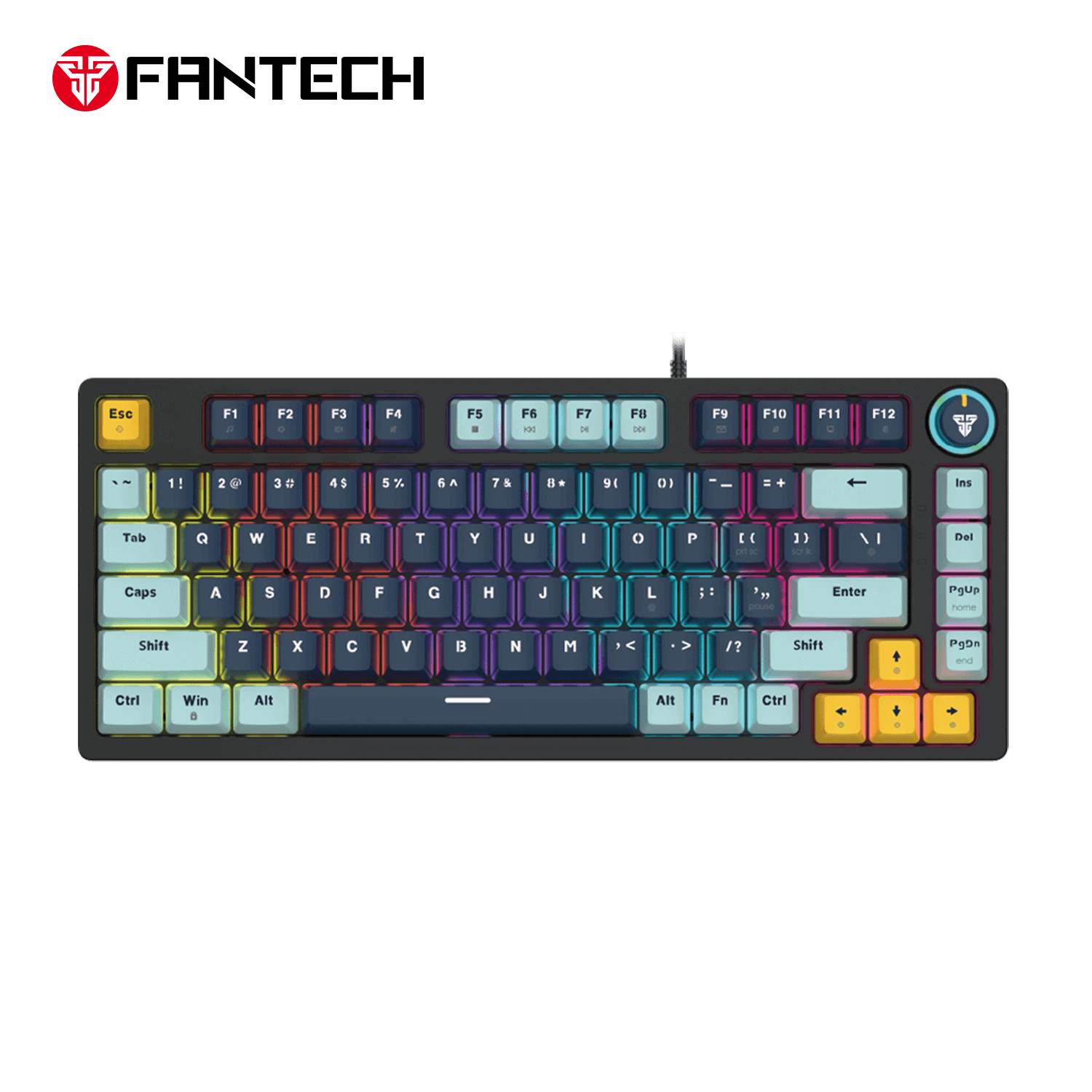 Fantech mechanical gaming keyboard for computer setup