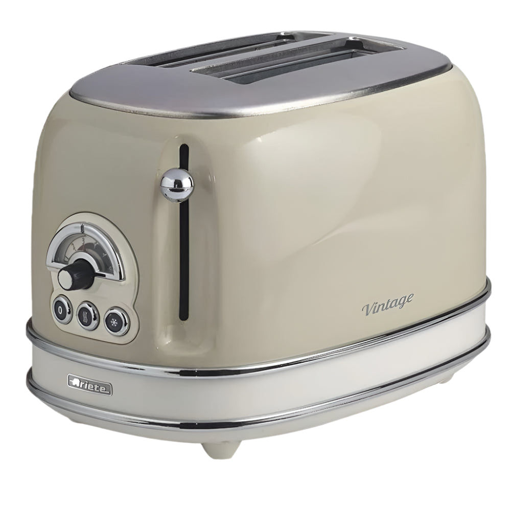 Ariete Toaster 2Slices, Toasting Levels Functions, Delete & Defrost &Heating, 810Watts, Beige - 155