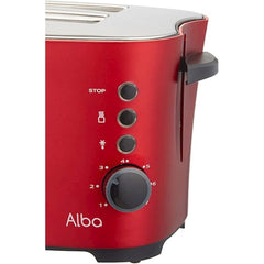 Alba Re 850 Toaster - Large Slots, 850W, Red