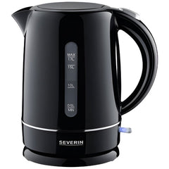 Severin Kettle Automatic Steam Stop, On/Off button, 1.7Lit, 2200Watts, Black - 4322
