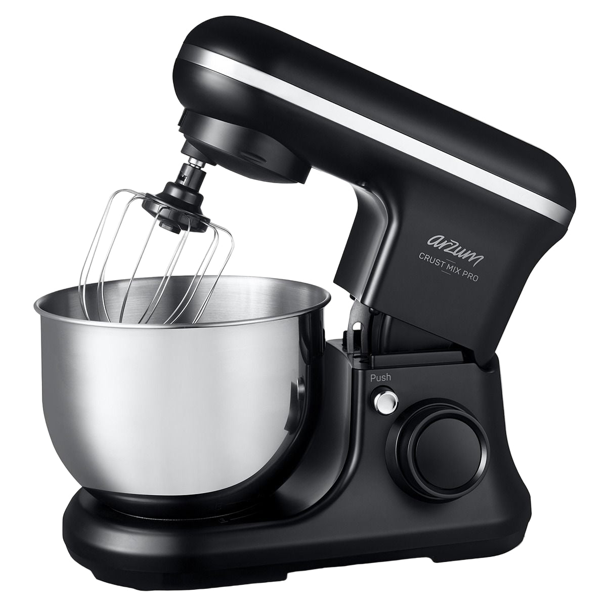 Arzum Crust Mix Pro Stand Mixer, 5Lit, 1200Watts, Black / Steel - AR1184