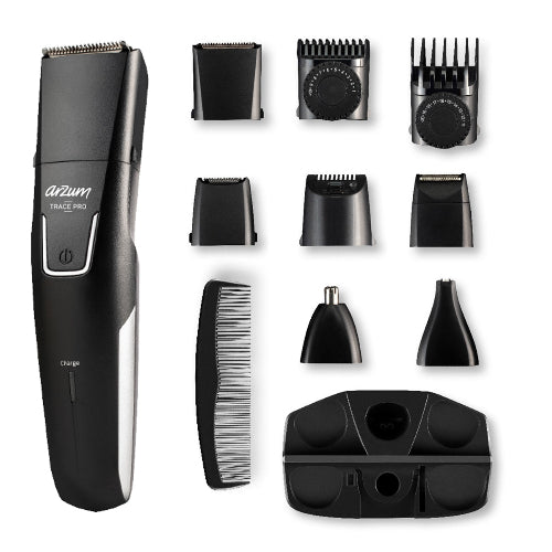 Arzum Tremmer Stainless Steel Blades, Resistance 60Min, 4Attachments, Black - AR5200