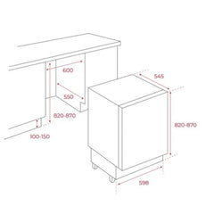 Teka Built-in Counter Top Refrigerator 130 L, white, countertop integrated refriger - RSL 41150 BU