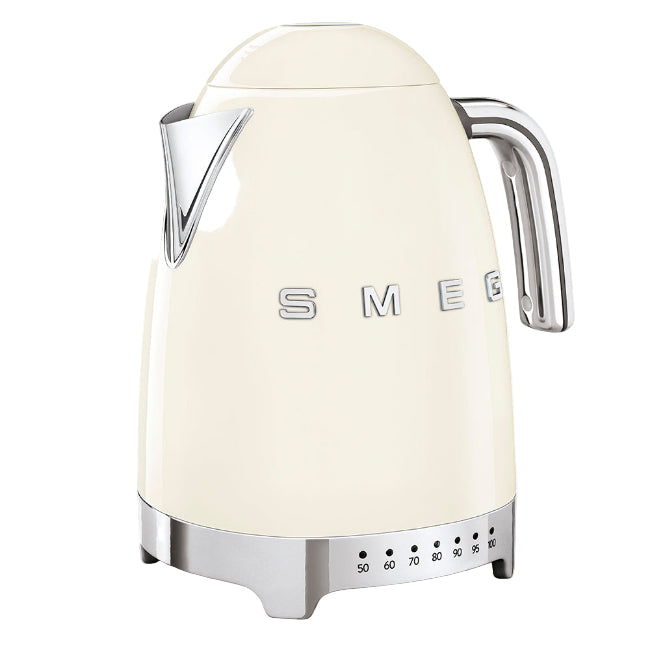 Smeg Variable Temperature Kettle Breakfast, 1.7Lit, Cream - KLF04CREU