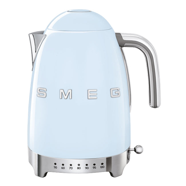 Smeg Variable Temperature Kettle Breakfast, 1.7Lit, Pastel Blue - KLF04PBEU