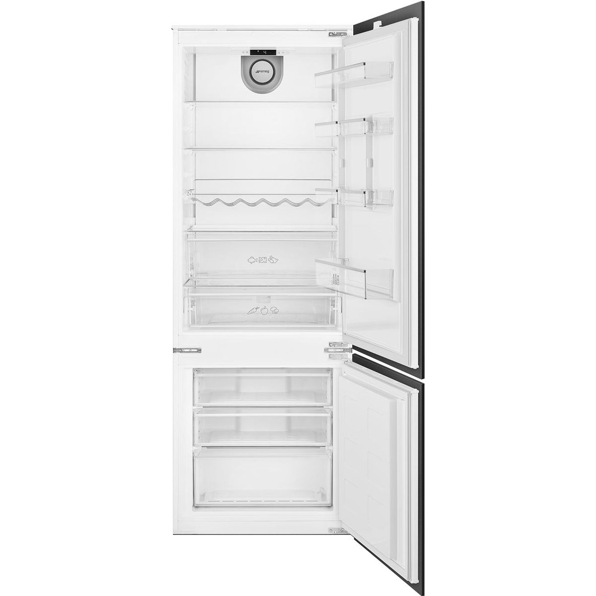 Smeg Bottom Freezer Refrigerator, 7Drawers, 70Cm, White - C475VE