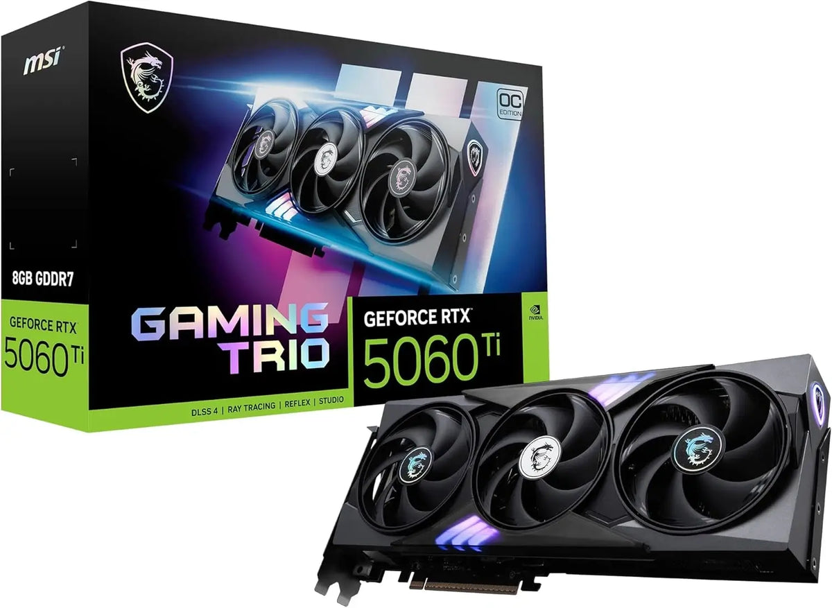 Msi Gaming Trio Geforce Rtx 5060 Ti 8gb Oc Edition Gddr7 Graphics Card