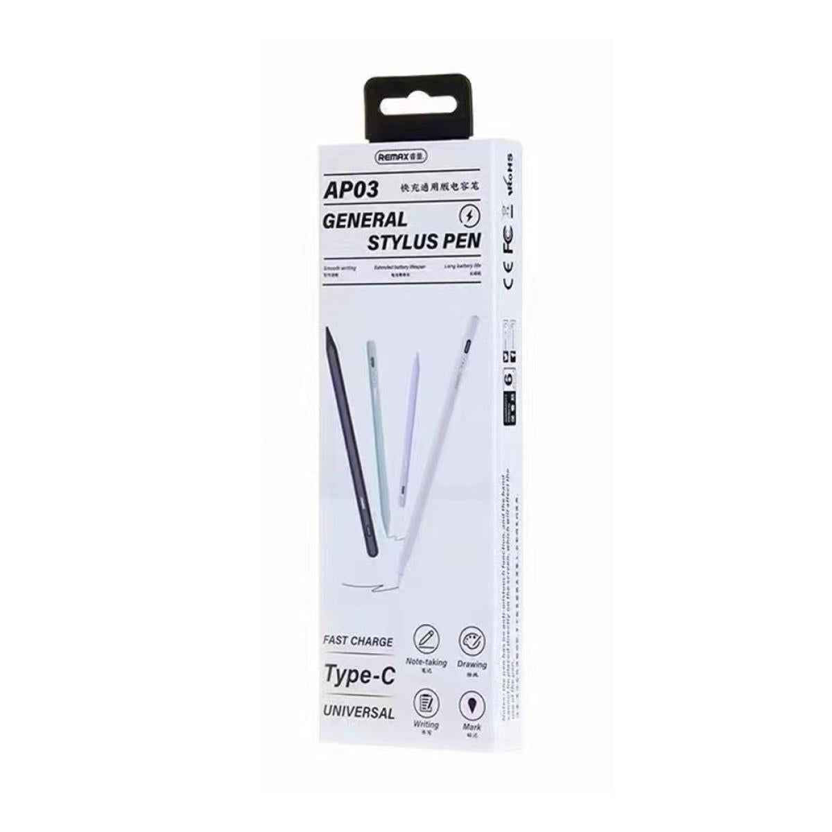 Remax AP03 Stylus Pen for Android & Apple -White Remax AP03 Stylus Pen for Android & Apple -White
