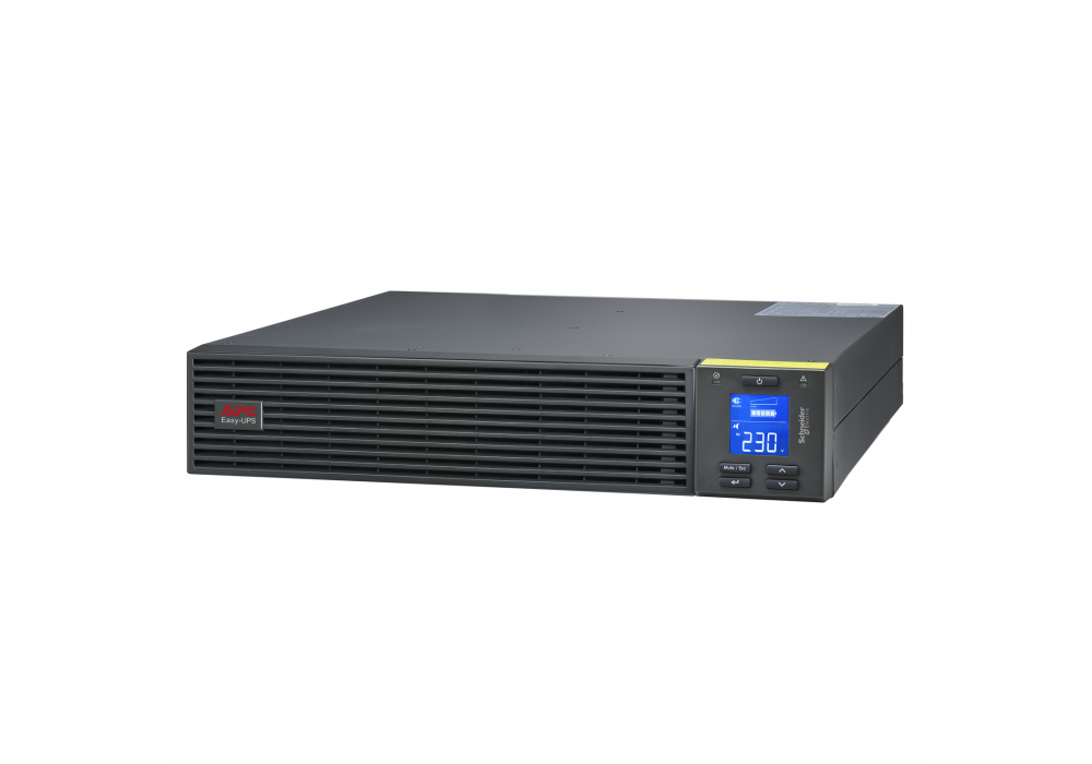 APC Easy UPS On-Line, 3kVA/2400W, Rackmount 2U, 230V, 6x IEC C13 + 1x IEC C19 outlets, Intelligent Card Slot, LCD, With rail kit