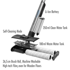 Trisa Hard Floor Cleaner, Wet Clean Comfort, 400Ml, 60Watts, White - 9497.461