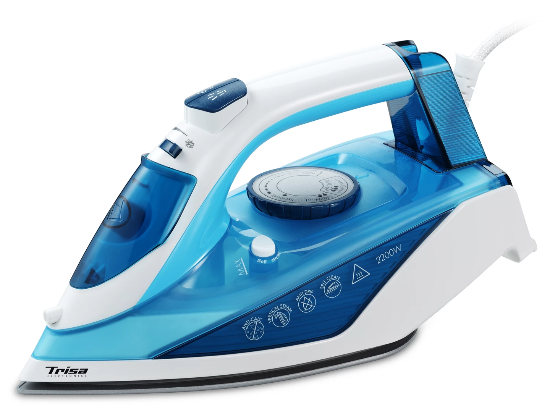 Trisa Steam Iron Comfort Steam, 300Ml, 2200Watts, Blue - 7957.1745