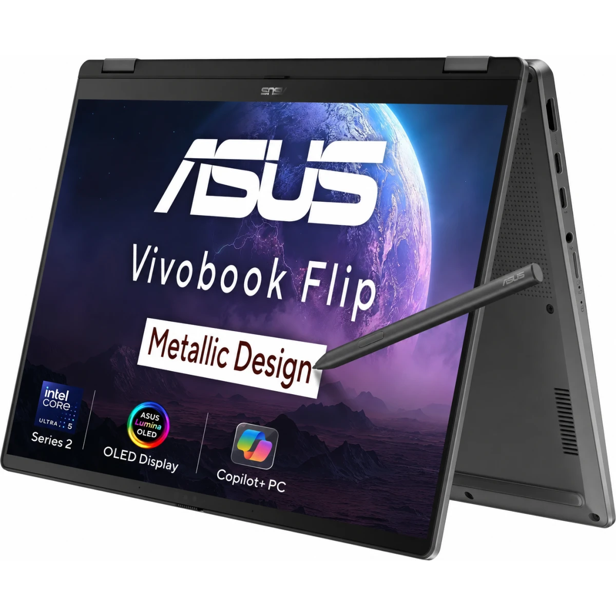 ASUS Vivobook 14 Flip (2025) TP3407 Copilot+ PC NEW Intel Core Ultra 5 Gen II 226V 8-Cores w/ Intel® Arc Graphics & OLED Touch Screen
