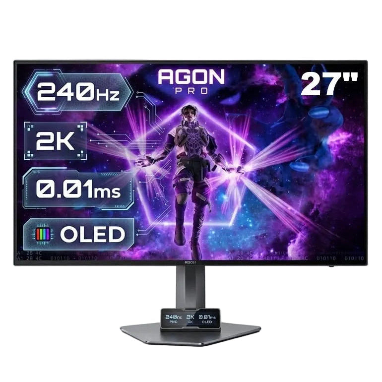 AOC AG276QZD 26.5" 240HZ 2K QHD OLED 0.01MS GAMING MONITOR BLACK & GRAY