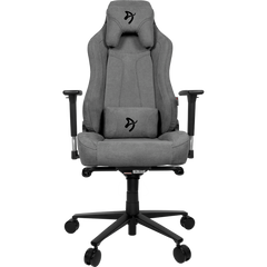 Arozzi Vernazza Soft Fabric Gaming Chair Multi-Dimensional Armrests Rocking & Lock-Tilt Function Adjustable Height & Backrest 3D Armrests - Ash