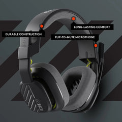 Logitech ASTRO Gaming A10 Gen 2 Wired Gaming Headset – Black
