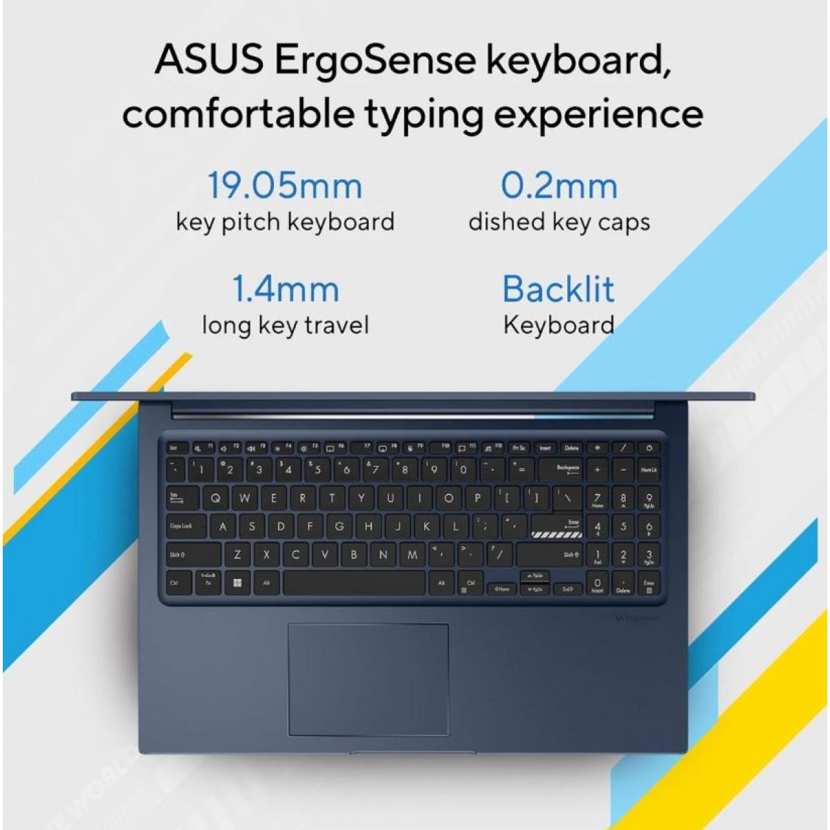 Asus VivoBook 15 13th Gen Intel Core i3-1315U 8GB DDR4 512GB M.2 PCIe Nvme Intel® 15.6" FHD Laptop