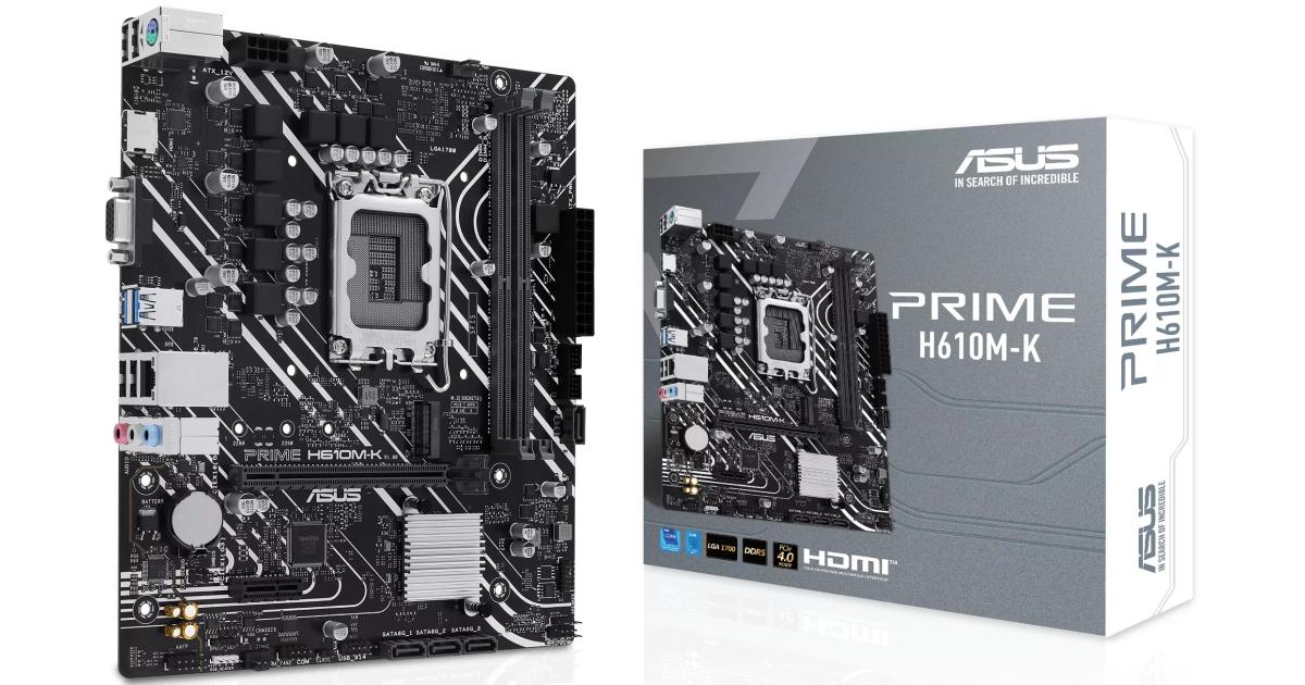 ASUS PRIME H610M-K DDR5 LGA 1700, Intel 14th 13th 12th M.2, PCIe 4.0 ,USB 3.2 Gen1-mATX Motherboard