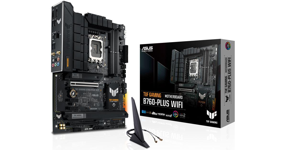 ASUS B760 TUF GAMING B760-PLUS (WIFI) Wi-Fi 6, Intel 13th 12th Series, LGA 1700/DDR5/PCIe 4.0/3xM.2 - ATX Gaming MotherBoard
