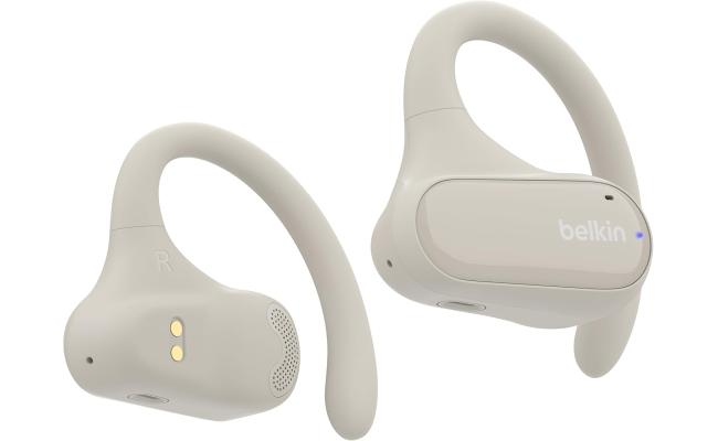 Belkin SoundForm ClearFit Open-Ear Wireless Earbuds, Lightweight Sport Earphones, Bluetooth Earbuds w/Long-Lasting Comfort, IPX5 Waterproof Earbuds for iPhone, Hiking, Biking, Running, & More - Sand Belkin SoundForm ClearFit Open-Ear Wireless Earbuds, Lightweight Sport Earphones, Bluetooth Earbuds w/Long-Lasting Comfort, IPX5 Waterproof Earbuds for iPhone, Hiking, Biking, Running, & More - Sand