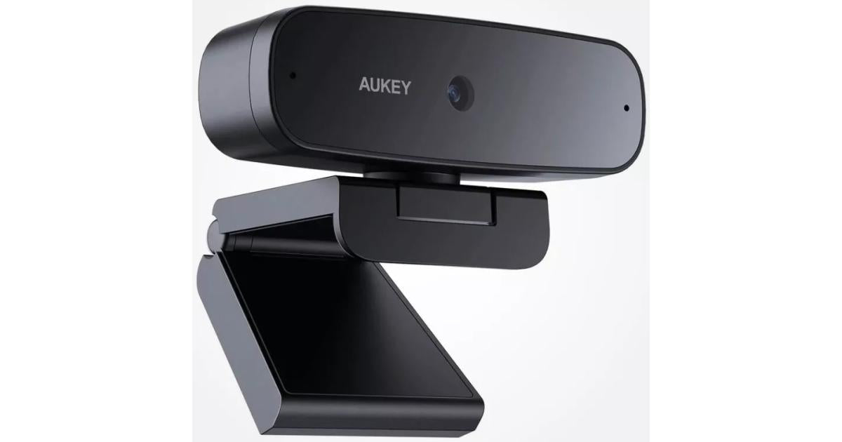 AUKEY 1080p Full HD Webcam, High Image Quality For Video Calling, Recording & Gaming, 1080@30Fps, 2-megapixel, Plug & Play w/ Dual Stereo Mics & Noise Reduction Microphones