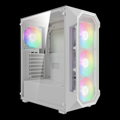GAMDIAS AURA GC1 ELITE ARGB Mid Tower Gaming Case - White