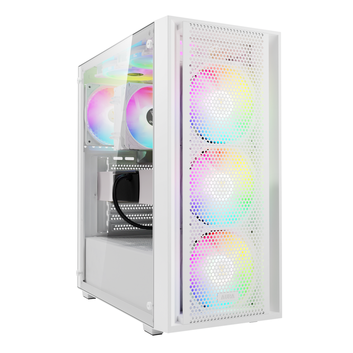 GAMDIAS AURA GC2 ELITE ARGB Mid Tower Gaming Case - White